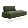 56" Width End of Bed Bench,Velvet Fabric Upholstered 2 Seater Sofa Couch Entryway Ottoman Bench,Fuzzy Sofa Stool Footrest,Window Bench-Cuddlewood - 4 of 4