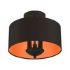 Livex Lighting Bradhurst 3 - Light Semi-Flush Mount in  Black - 3 of 4