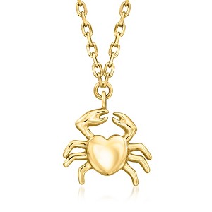 Pure Collection by Ross-Simons Italian 14kt Yellow Gold Crab Necklace Size 16 - 1 of 3
