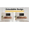 Modern 90-inch TV Stand with Open Shelves & Storage Drawers, Walnut Veneer Media Console for Living Room - 3 of 4
