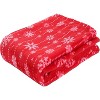 Lomsoe Christmas Snowflake Blanket Holiday Printed Flannel Throw Blanket Perfect Holiday Decor Gift for Family Friends Christmas Gift. - 3 of 4