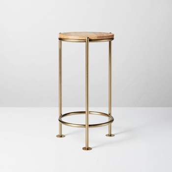 Wood & Brass Round Plant Stand - Hearth & Hand™ with Magnolia