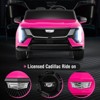 Costway 2 Seater Ride on Truck with Remote Control 3 Speeds LED Lights Horn Music Story Black/Pink/White - 2 of 4