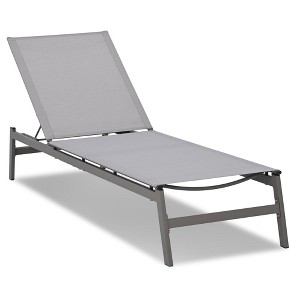 HAPPATIO Patio Chaise Lounge, Outdoor Lounge Chair with Breathable Textilene Fabric, All Weather Lounge Chairs - 1 of 4