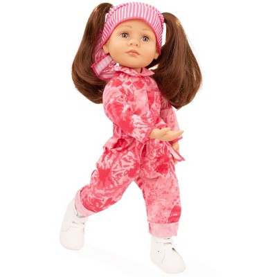 Gotz Little Kidz Grete - 14" Multi-Jointed Standing Doll with Long Brown Hair
