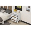 Okak Farmhouse Dresser for Bedroom with 6 Drawer, Wooden Closet Storage Cabinet Organizer Nightstand with Metal Handles for Living Room Hallway, Brown - 2 of 4