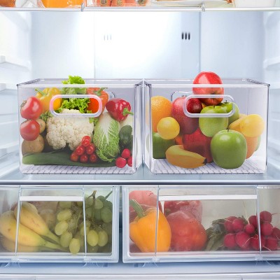 Sorbus 3 Pack Large Clear Plastic Container Bins - Great for Organizing the Kitchen, Fridge, Pantry and More — фото 2
