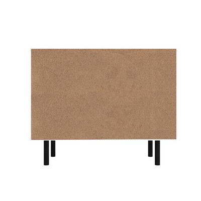 Liam White and Wood Mid-Century Modern Accent Cabinet