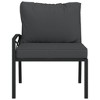 vidaXL Patio Chairs with Gray Cushions 2 pcs 24.4 in.x29.5 in.x31.1 in. Steel - 4 of 4
