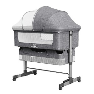 BABYYER Baby Bassinets Bedside Sleeper, ith Mosquito Nets, Large Storage Bag, Adjustable Easy Folding Portable Bed, for Infant/Baby/Newborn - 1 of 4