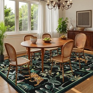 Modern Washable Area Rug for Living Room, Animal Print Floor Rug with Non Slip Backing, Low Pile Stain Resistant Carpet - 1 of 4