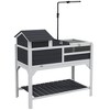 Akoasm 2-Layer Tortoise Habitat & Enclosure With Adjustable Lamp, Storable Shelf, Removable House, Fixed Tray And Openable Lid-Gray - 3 of 4