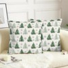 Christmas Tree Pillow Covers 18x18 Set of 2 Green Xmas Decorative Throw Pillow Cases Neutral - 4 of 4