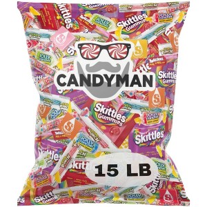 CANDYMAN Assorted Candy Variety Pack 15lbs of Bulk Individually Wrapped Pinata Stuffers - 1 of 4