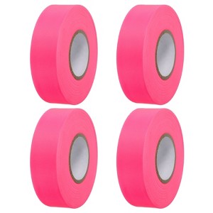 Unique Bargains PVC Non-Adhesive Flagging Tape for Tree Survey Boundaries 4 Pcs - 1 of 4