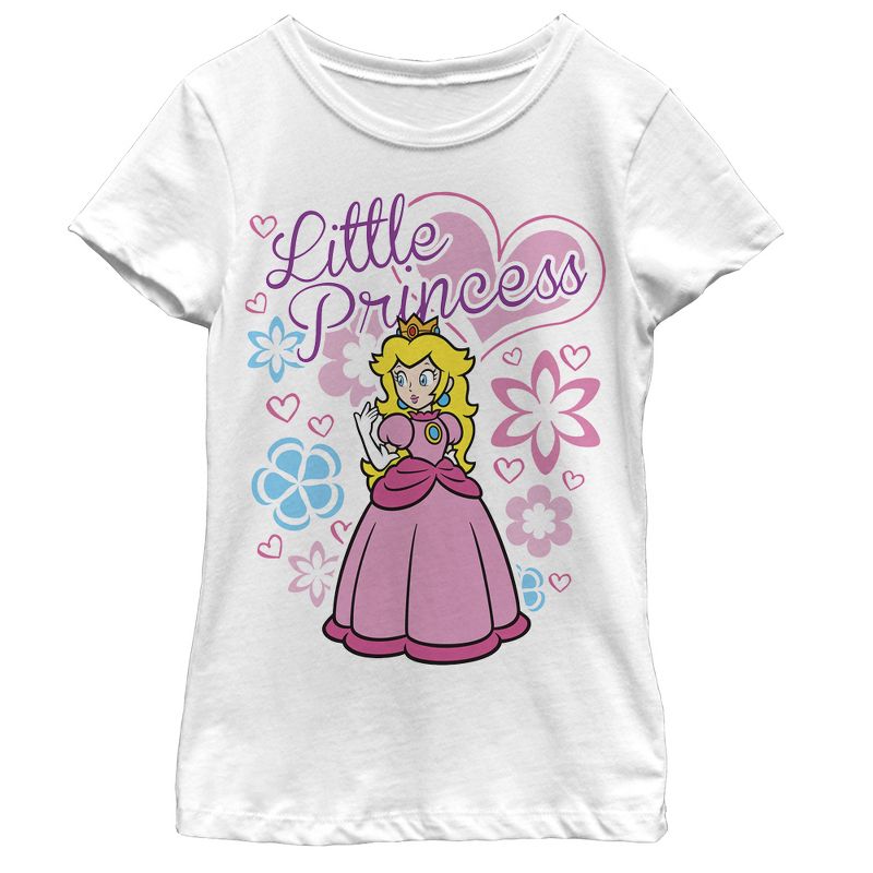 Girl's Nintendo Little Princess Peach T-Shirt, 1 of 5
