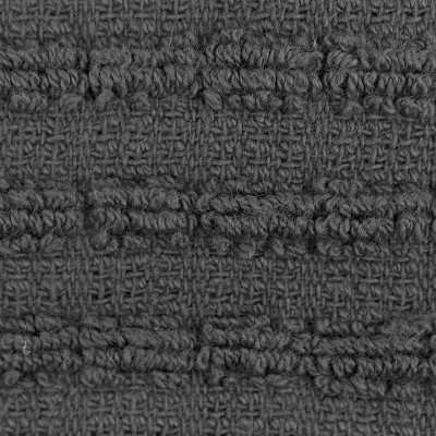 Graphite and White Cotton Terry Kitchen Towel Set, 4-Pack