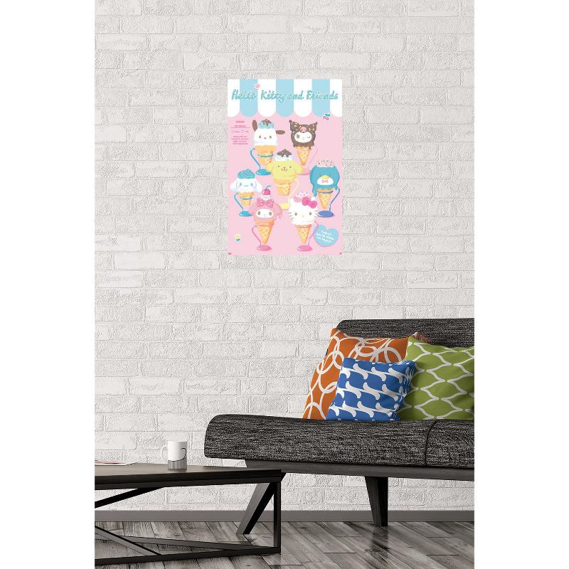 Trends International Hello Kitty and Friends: 24 Ice Cream Parlor - Group Unframed Wall Poster Prints, 2 of 7