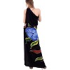 LA LEELA Women's Beach Bikini Swimwear Cover up Wrap Skirt Bathing suit Summer Wraps Sarong Swimsuits for Women One Size Black, Floral - 3 of 4