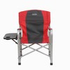 Kamp-Rite Foldable Oversized Padded Lightweight Director's Lawn Chair w/Side Table and Cupholder, Red (2 Pack) - 2 of 4