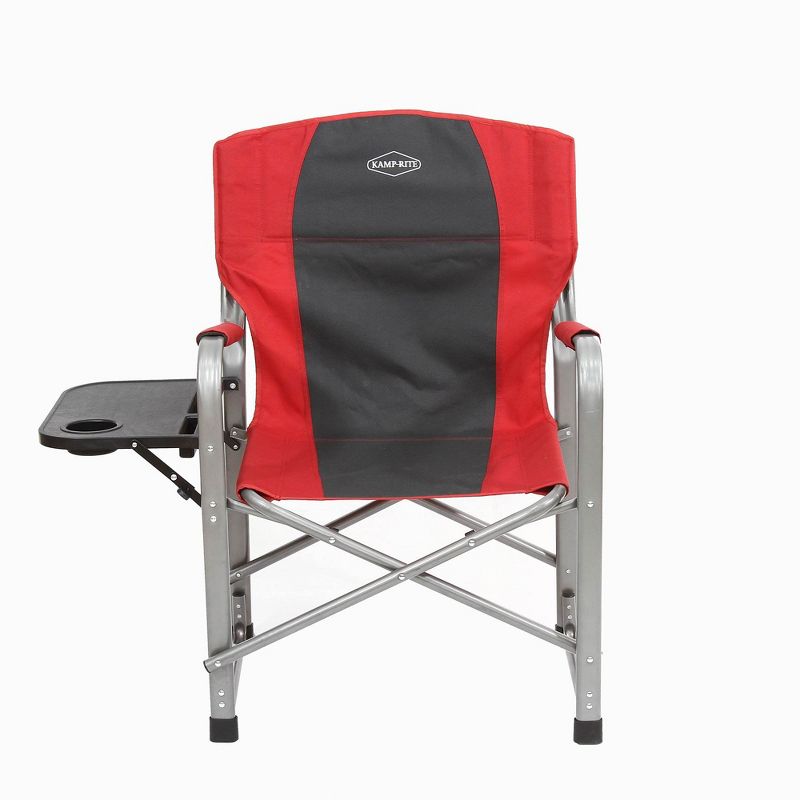 Kamp-Rite Portable Folding Director's Chair with Side Table & Cup Holder for Camping, Tailgating, and Sports, 350 LB Capacity, 1 of 5