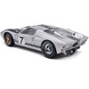 1966 Ford GT-40 MK II #7 Silver 1/18 Diecast Model Car by Shelby Collectibles - 3 of 3