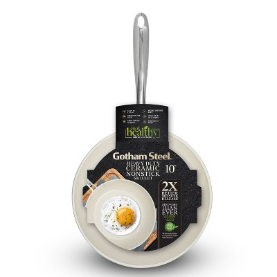 Gotham Steel 10" Cream Ceramic Nonstick Fry Pan