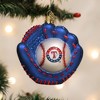 Old World Christmas Blown Glass Ornament for Christmas Tree, Texas Rangers Baseball Mitt - 2 of 3