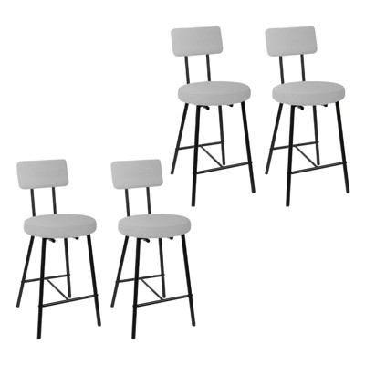 Height Bar Stools Set of 2/ Set of 4, Upholstered Counter Height Bar Chair with Round Seat