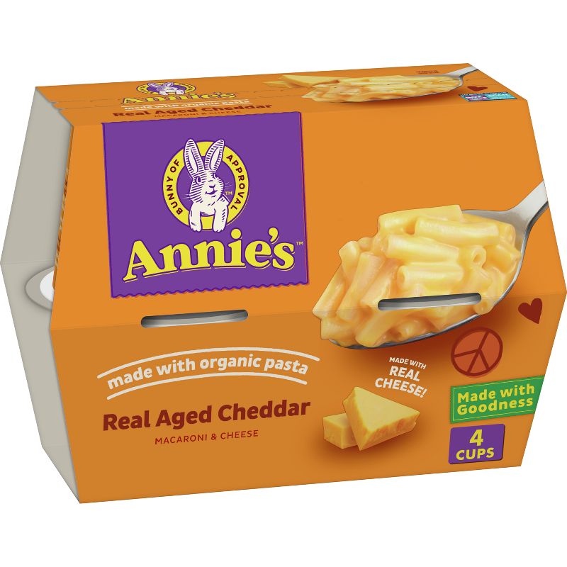 Annie's Real Aged Cheddar Macaroni & Cheese Microwavable Cups, 1 of 14