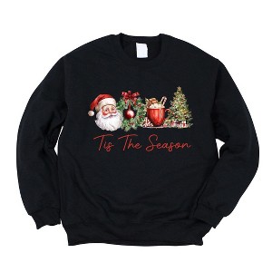Simply Sage Market Women's Graphic Sweatshirt Small Tis The Season Christmas Collage - 1 of 4