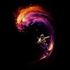 Men's Design By Humans Space Surfing By nicebleed T-Shirt - 2 of 4