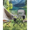 Heavy-Duty Outdoor Folding Chair with Adjustable Armrests, Cup Holder, Cooler Bag, and Storage Bag ¨C 352 lb Capacity, Breathable Nylon Mesh - 2 of 4
