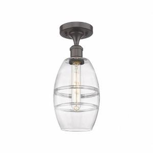 Vaz - 1 Light Semi-Flush Mount In Industrial Style-9.38 Inches Tall and 5.88 Inches Wide - 1 of 1