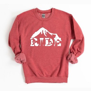 Simply Sage Market Women's Graphic Sweatshirt Ride Snowboard - 1 of 4