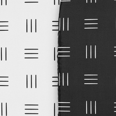 Black and White Boho Print Microfiber Baby Bassinet Sheets Set