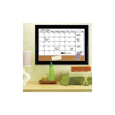 Plastic Frame Bi-Office Dry-Erase Monthly Planner 3-in-1 90 x 60 cm