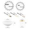 Smarty Had A Party White w/ Black Blossom Dots Plastic Tableware Set - 120 Sets - 2 of 4