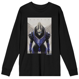 Mass Effect Garrus Vakarian Men's Black Long Sleeve Shirt - 1 of 3