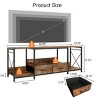 63" TV Stand for 75 Inch TV with LED Lights and Power Outlets,Modern Media Console with Fabric Drawers for Living Room-Baofuwish - 3 of 4