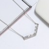 V Shape Necklace for Women Baguette Cz Sterling Silver Chain Ginger Lyne Collection - 4 of 4