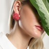 SOHI Women's Strawberry Pink The Cluster Stud Earrings - 3 of 4
