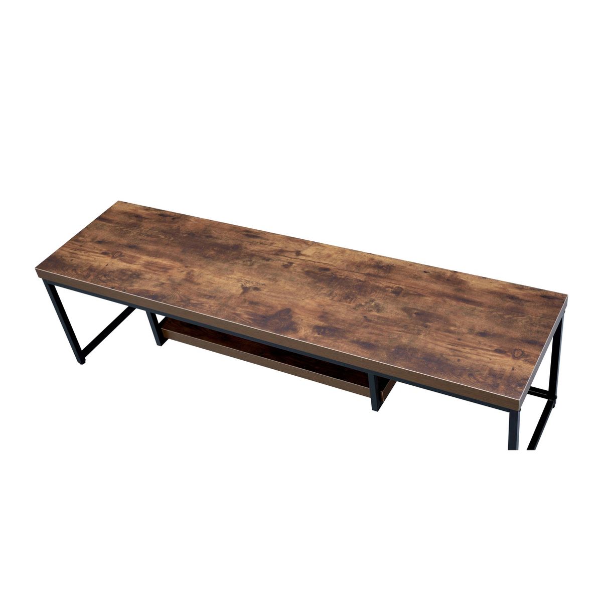 Bob TV Stand for TVs up to 47" Weathered Oak/Black Metal Finish - Acme Furniture - thumbnail 2