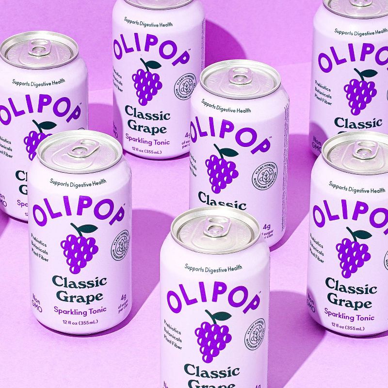 OLIPOP Classic Grape Prebiotic Soda - 12 fl oz, 5 of 16