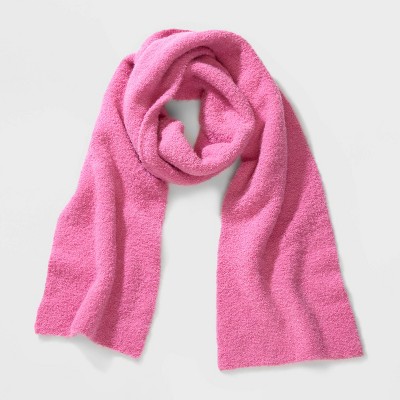 Light Pink Solid Scarfs for Women Fashion Warm Neck Womens Winter