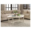 Coffee Table Off White - Acme Furniture: Carved Wood Legs, Antique Finish, Living Room Furniture - 2 of 4