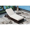 NicBex Outdoor Chaise Lounge Set of 2, Patio Lounge Chair with 5-Position Backrest, PE Rattan Wheels for Poolside, Backyard, Patio, Brown - 4 of 4