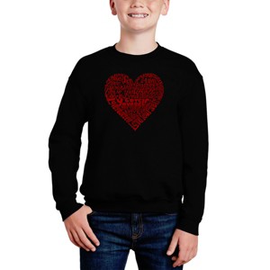 LA Pop Art Love Yourself - Boy's Word Art Crewneck Sweatshirt - 1 of 3
