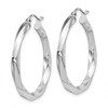 Black Bow Jewelry 3mm, Sterling Silver, Twisted Round Hoop Earrings, 30mm Dia.(1 1/8 In) - 2 of 4