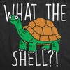 Womens Funny T Shirts What The Shell Sarcastic Turtle Graphic Novelty Tee For Ladies - Crazy Dog Women's T Shirt for Animal Lovers - 2 of 4